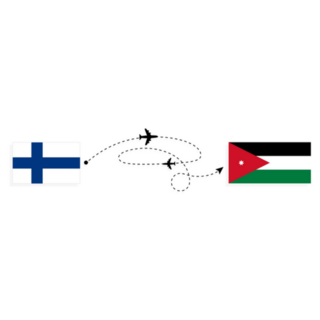 Flight And Travel From Finland To Jordan Sticker