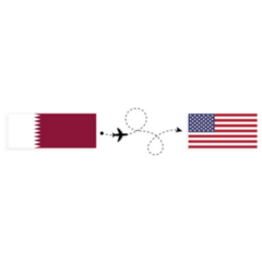 Flight And Travel From Qatar To Usa Sticker