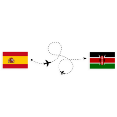 Flight And Travel From Spain To Kenya Sticker