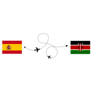 Flight And Travel From Spain To Kenya Sticker
