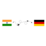 Flight Travel From India To Germany Airplane Sticker