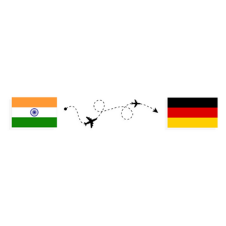 Flight Travel From India To Germany Airplane Sticker
