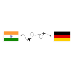 Flight Travel From India To Germany Airplane Sticker