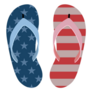 Flip Flop American Flag Sticker