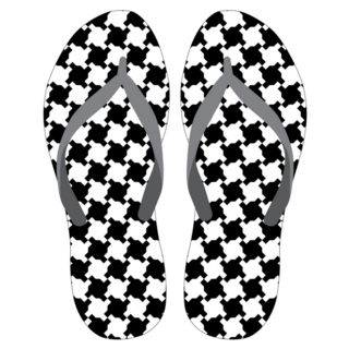 Flip Flops Black Checkered Sticker 