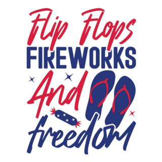 Flip Flops Fireworks And Freedom Sticker