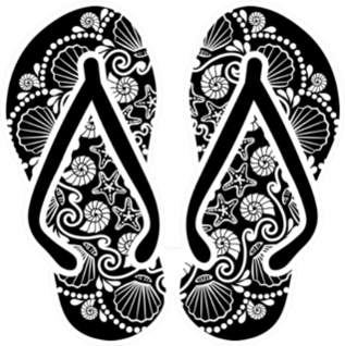 Flip Flops Mandala Art Sticker