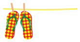 Flip Flops On A Line Sticker