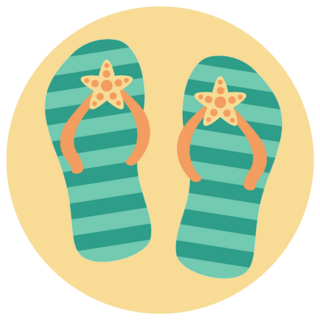 Flip Flops Starfish Sticker