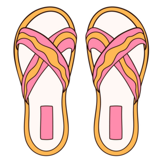 Flip Flops Wave Stripes Sticker