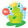 Flirty Princess Frog with Cupids Arrow Sticker
