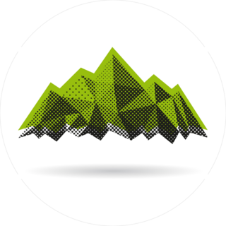 Floating Mountain Abstract Sticker