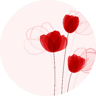 Floral Background With Tulips Sticker
