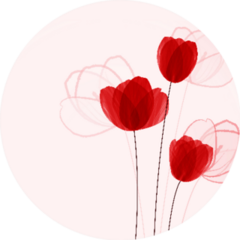 Floral Background With Tulips Sticker