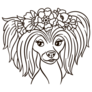 Floral Chinese Crested Sticker