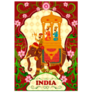 Floral Elephant Ride Incredible India Sticker