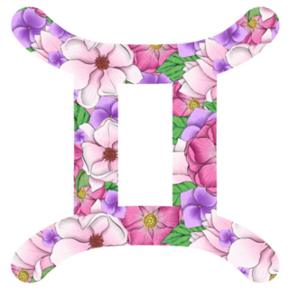 Floral Gemini Zodiac Sign Sticker