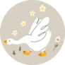 Floral Goose Sticker