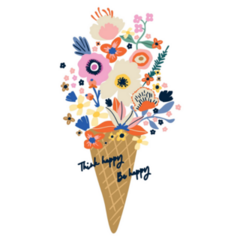 Floral Ice Cream Bouquet Sticker