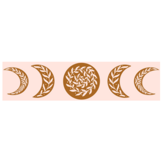 Floral Moon Phase Pink Sticker