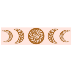 Floral Moon Phase Pink Sticker