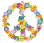 Floral Peace Sign Sticker