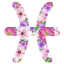 Floral Pisces Zodiac Sign Sticker