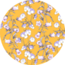 Floral Seamless Pattern With Wildflowers Pansies On Yellow Sticker