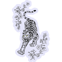 Floral Tiger Sticker