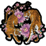 Floral Tiger Tattoo Sticker