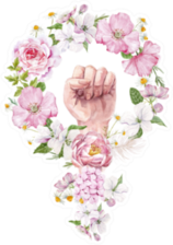 Floral Watercolor Feminism Symbol Sticker