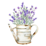 Floral Watering Bucket Sticker