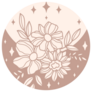Florals Celestial Moon Sparkle Sticker