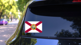 Florida Fl State Flag Sticker on a Rear Car Window (New) example