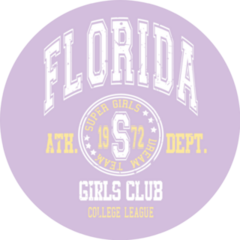 Florida Girls Club Slogan Lavender Sticker