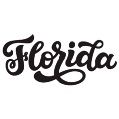Florida Hand Drawn Cursive Lettering Sticker