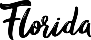Florida Hand Drawn Lettering Sticker