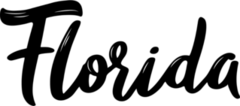 Florida Hand Drawn Lettering Sticker