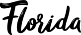 Florida Hand Drawn Lettering Sticker