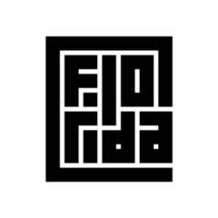 Florida Typography Logo Sticker