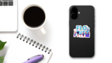 Florist Illustration Abstract Profession Concept Sticker on a Phone (New) example