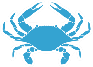 Flower Crab Blue Swimmer Sticker