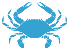 Flower Crab Blue Swimmer Sticker