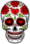 Flower Crown Skull Sugar Sticker