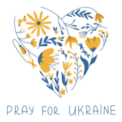 Flower Heart In The Colors Of The Flag Of Ukraine Pray Sticker