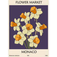 Flower Market Monaco Sticker