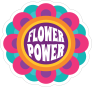Flower Power Hippie Sticker