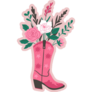 Flowers In A Trendy Cowgirl Boot Sticker