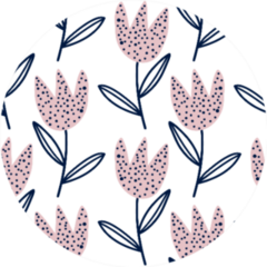 Flowers In Scandinavian Style Pink Tulip Sticker