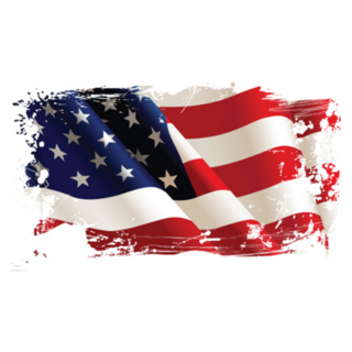 Flowy Distressed American Flag Sticker